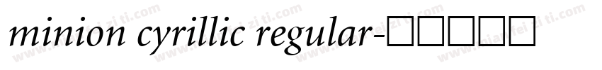 minion cyrillic regular字体转换